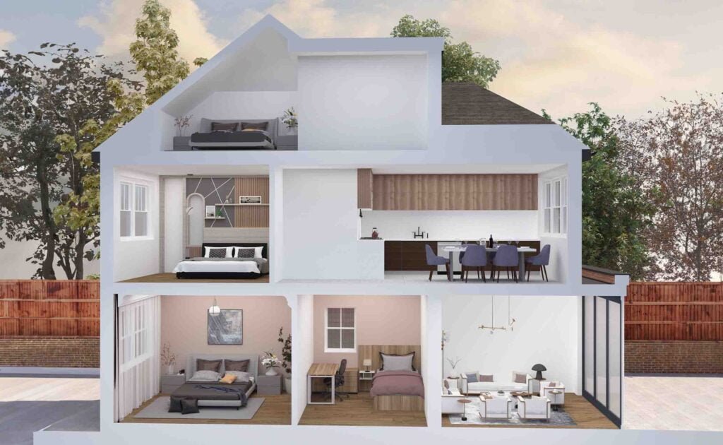 Completed house extension project in London — house extensions in Hounslow