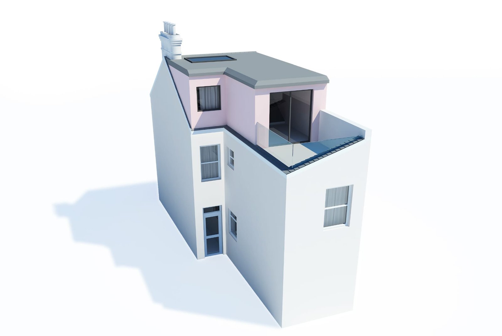 Extension with first-floor balcony on a London house — house extensions in Brent