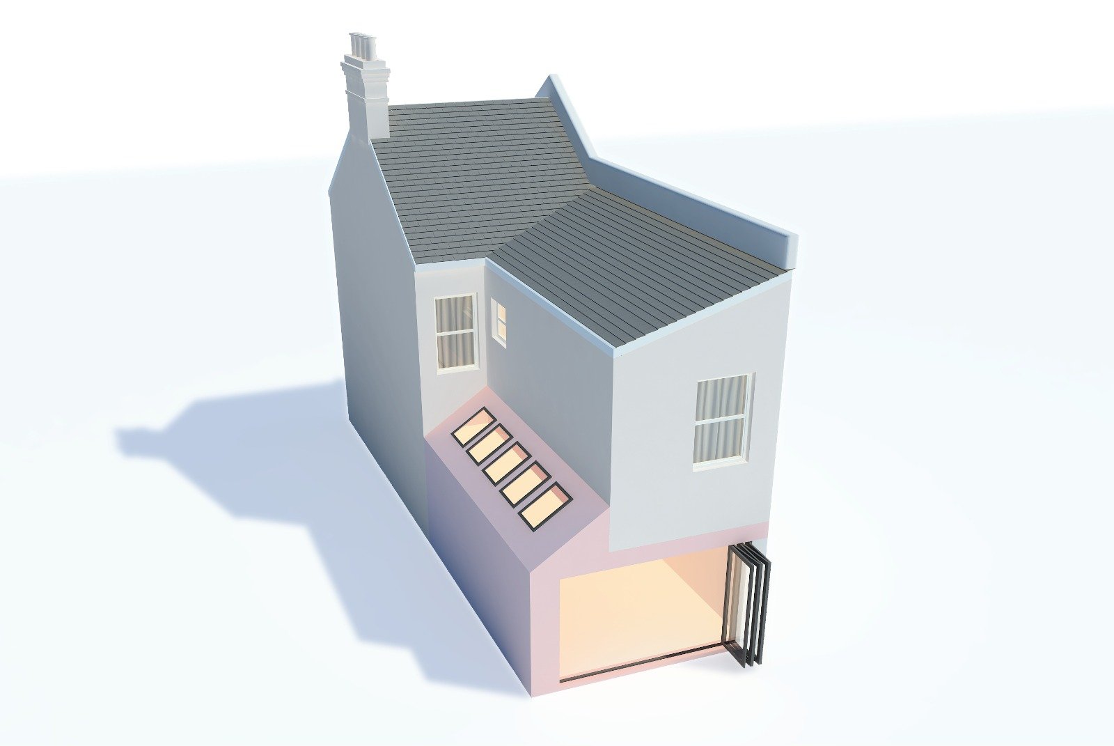 Side extension with pitched roof on a London house — house extensions in London